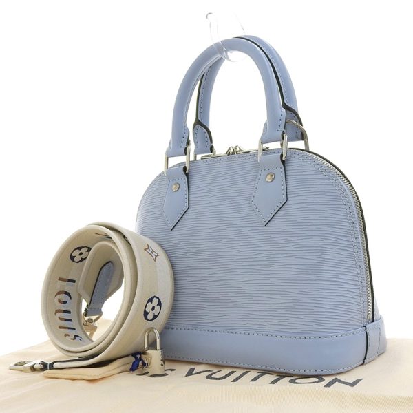 lv1375 2 Louis Vuitton Epi Alma Bag Handbag Shoulder Bag Blue Nuage