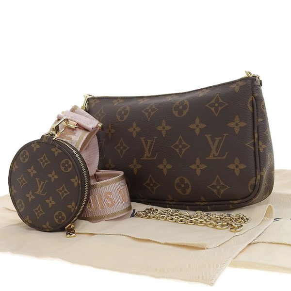 lv1381 2 Louis Vuitton Multy Pochette Accessory Bag Rose Claire