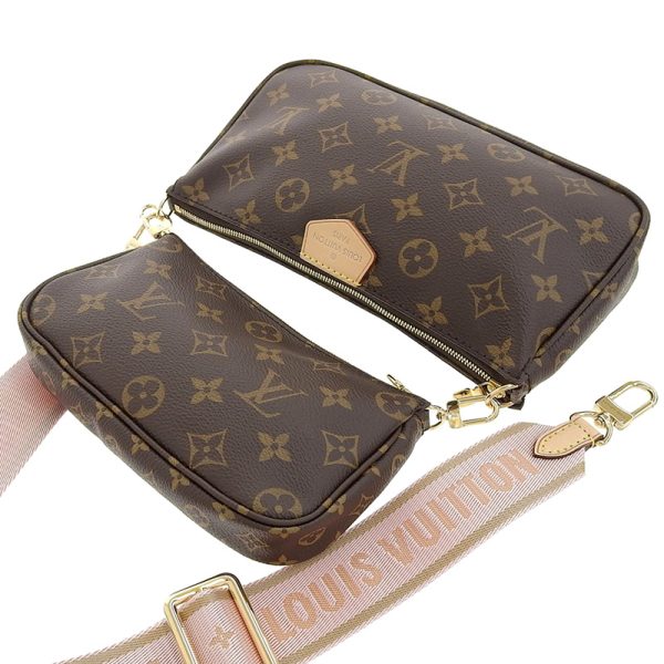 lv1381 4 Louis Vuitton Multy Pochette Accessory Bag Rose Claire