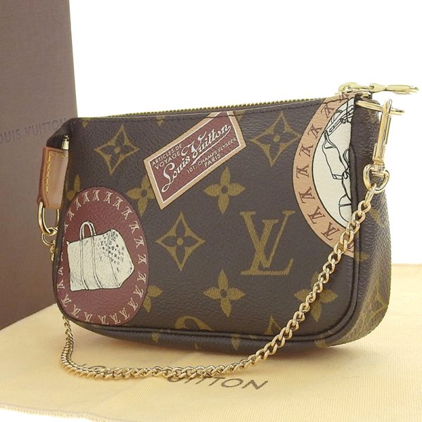 lv1383 2 Louis Vuitton Patch Mini Pochette Accessoire Handbag Monogram