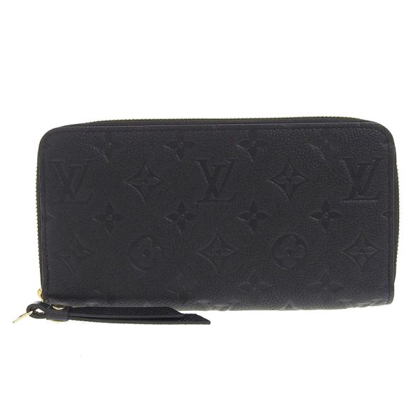 lv1388 1 Louis Vuitton Empreinte Zippy Wallet Round Zipper Noir