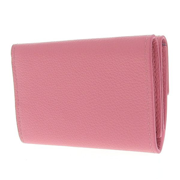 lv1403 2 Louis Vuitton Rock Mini Trifold Wallet Portefeuil in Taurillon Pink