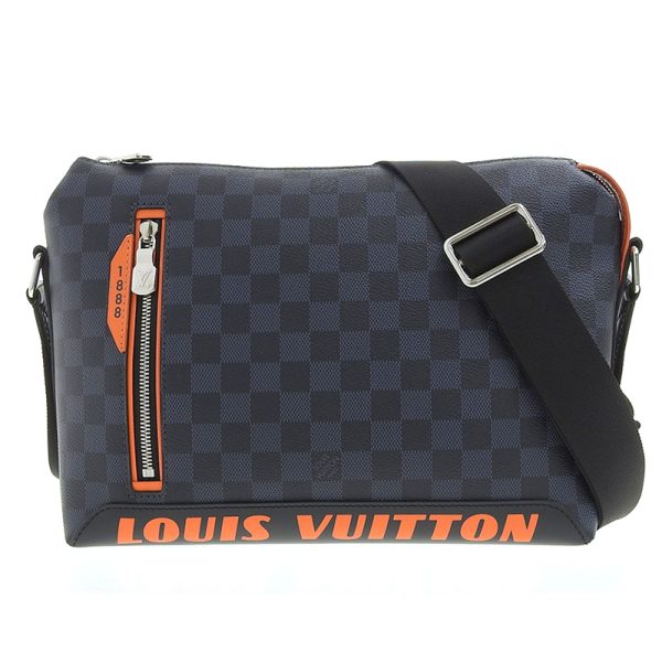 lv1405 1 Louis Vuitton Damier Cobalt Discovery Messenger Shoulder Bag in Damier Cobalt