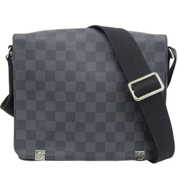 lv1419 1 Louis Vuitton District Crossbody Shoulder Bag Damier Graphite