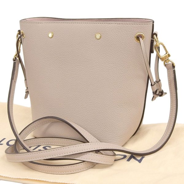 lv1447 2 Louis Vuitton Nano Lock Me Shoulder Bag Pink Beige