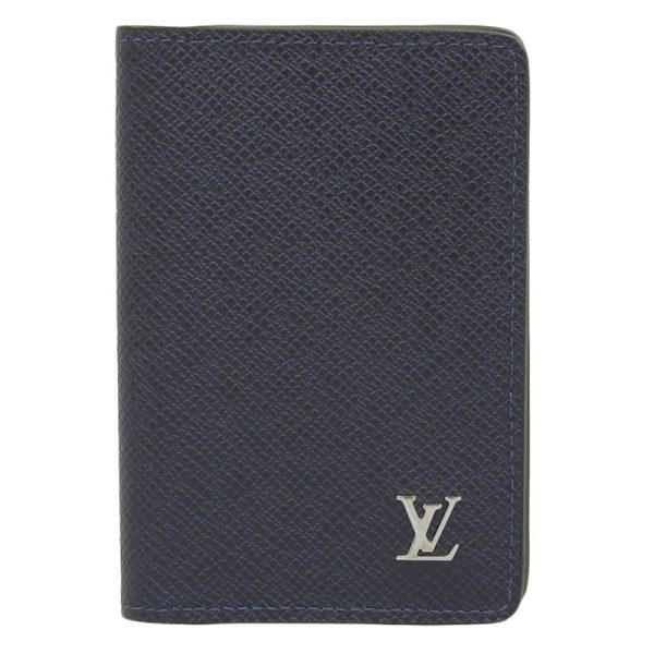 lv1496 1 Louis Vuitton Taiga Blue Marine Organizer De Poche