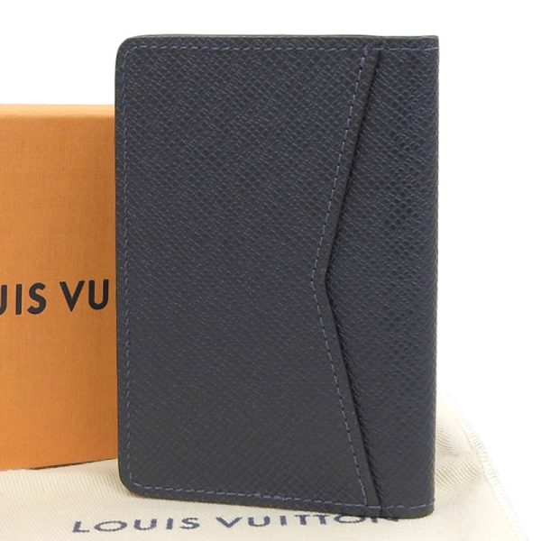 lv1496 2 Louis Vuitton Taiga Blue Marine Organizer De Poche