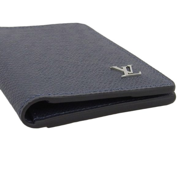 lv1496 3 Louis Vuitton Taiga Blue Marine Organizer De Poche