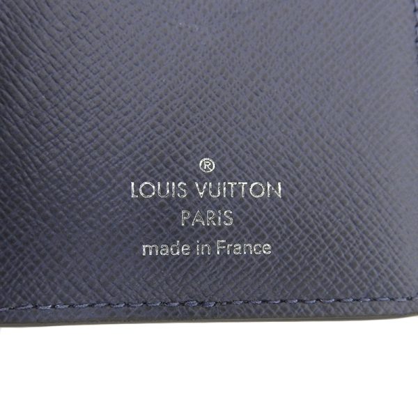 lv1496 6 Louis Vuitton Taiga Blue Marine Organizer De Poche