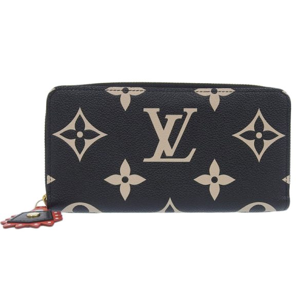 lv1497 1 Louis Vuitton Monogram Empreinte Zippy Wallet Crafty Noir Beige