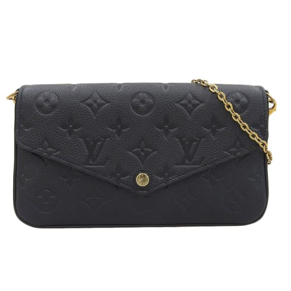 lv1500 1 Louis Vuitton Monogram Empreinte Pochette Felicie Shoulder Bag Noir