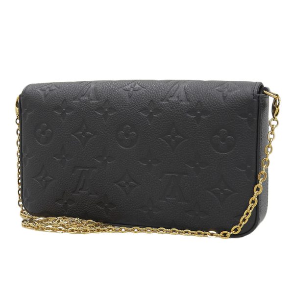 lv1500 2 Louis Vuitton Monogram Empreinte Pochette Felicie Shoulder Bag Noir