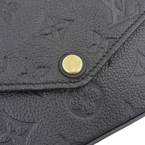 lv1500 5 Louis Vuitton Monogram Empreinte Pochette Felicie Shoulder Bag Noir