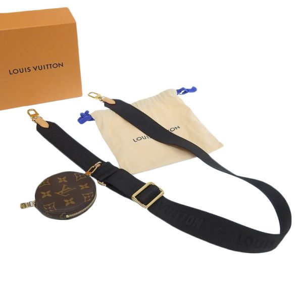 lv1576 2 Louis Vuitton Monogram Shoulder Strap Noir Width 4Cm