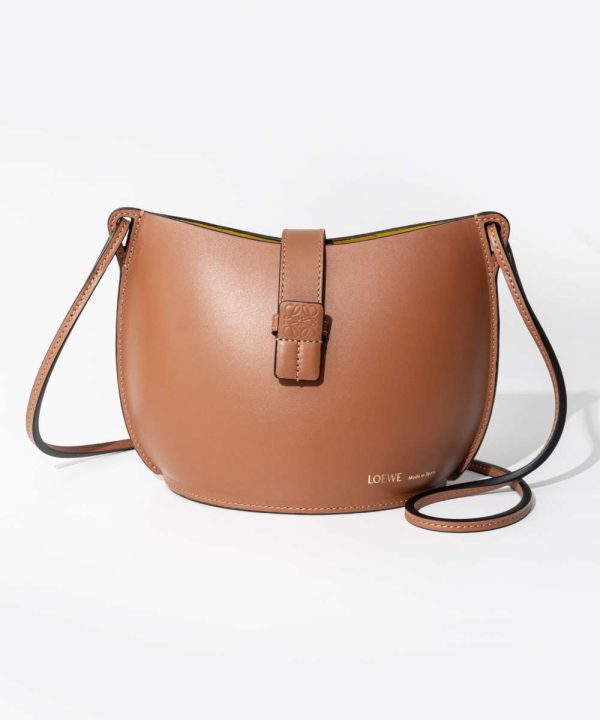 lwe0000001058 Loewe Leather Bucket Bag Tan