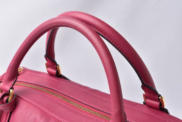 m 210810 07 lo 10 LOEWE Tote Bag Mini Boston Bag 2way Leather Deep Pink