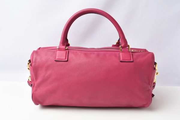 m 210810 07 lo 3 LOEWE Tote Bag Mini Boston Bag 2way Leather Deep Pink