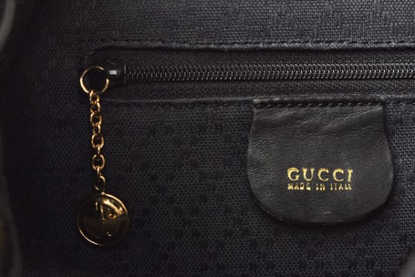 m 210810 54 g 8 GUCCI Backpack Bamboo Leather Black