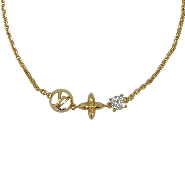 m00374 02 Louis Vuitton Brasserie Petit Monogram Flower Chain Gold