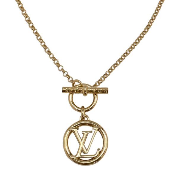 m00598 01 Louis Vuitton Collier Forever Young LV Pendant Necklace Gold