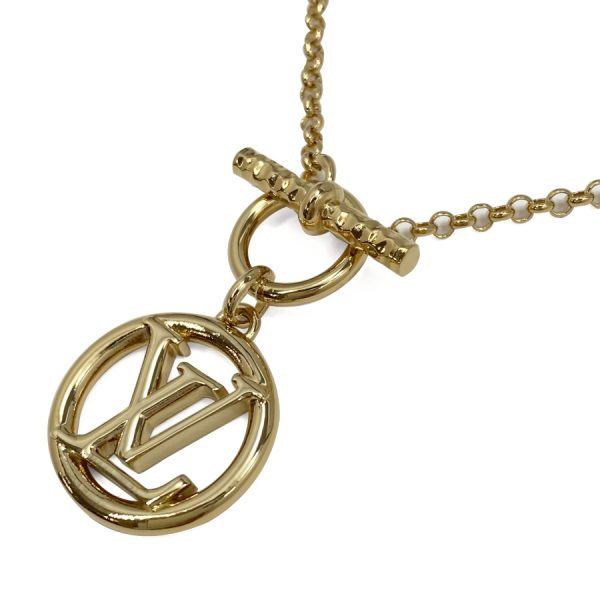 m00598 03 Louis Vuitton Collier Forever Young LV Pendant Necklace Gold