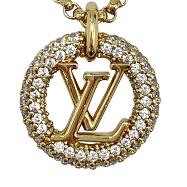 m00759 03 Louis Vuitton Coiller Louise Monogram LV Circle By Night Pendant Gold