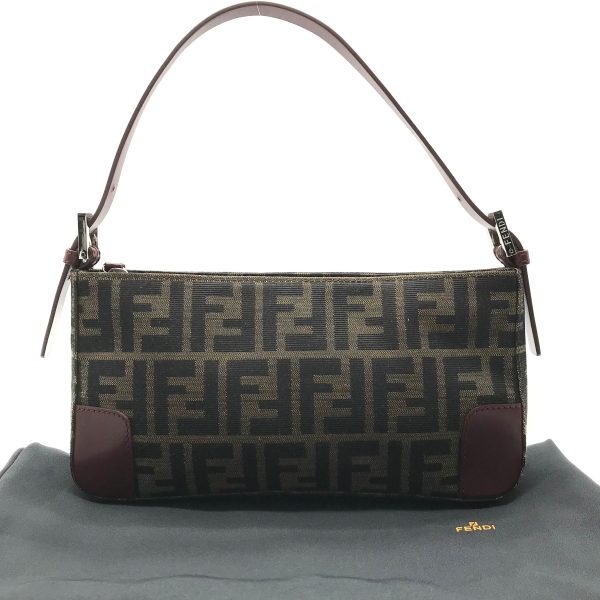 m12642 1 Fendi Zucca Hand Shoulder Bag Bordeaux