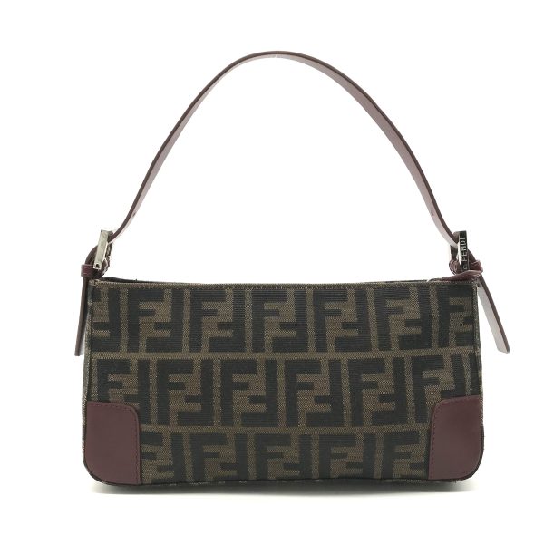 m12642 2 Fendi Zucca Hand Shoulder Bag Bordeaux