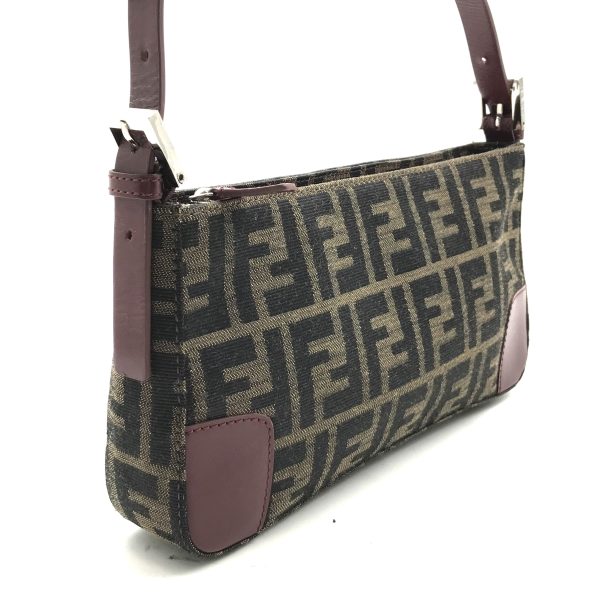 m12642 7 Fendi Zucca Hand Shoulder Bag Bordeaux