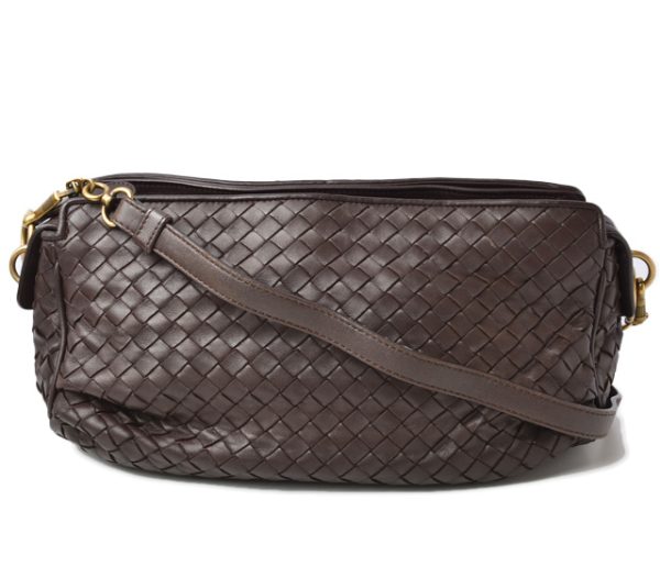 m211010 44 bv 1 Bottega Veneta 2way Bag Leather ShoulderClutch Bag Dark Brown