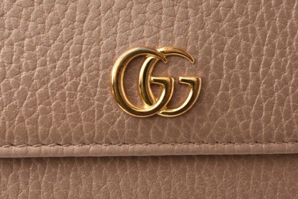 m211110 19 g 3 GUCCI Wallet Petit Marmont Leather Beige