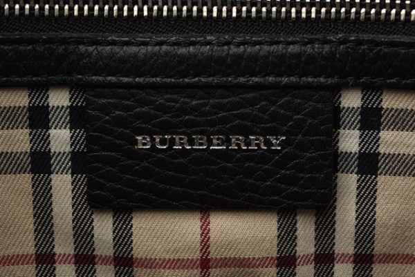 m211210 41 bur 7 Burberry Mini Vintage Check Boston Calf Handbag Black