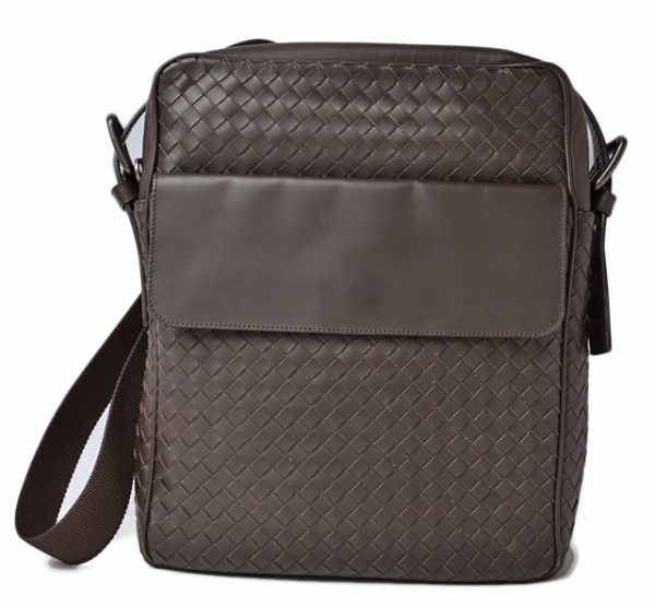 m2203 03 bv 1 Bottega Veneta Mens Bag Nappa Leather Shoulder Bag Dark Brown