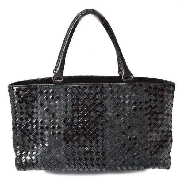 m2203 09 bv 1 Bottega Veneta Intrecciato Intrecciato Leather Tote Bag Black