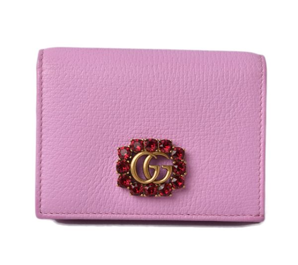 m2206 22 g 1 GUCCI Folding Wallet Leather Pink