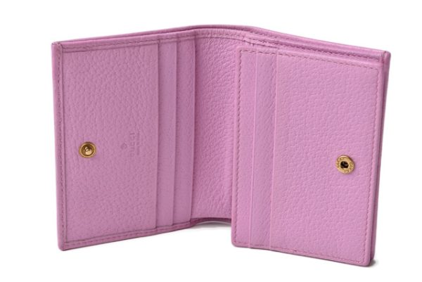 m2206 22 g 6 GUCCI Folding Wallet Leather Pink