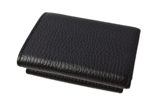 m2206 23 g 3 GUCCI Fold Wallet PETITE MARMONT Leather Black