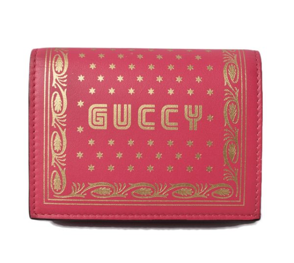 m2206 24 g 1 GUCCI Card Case Ophidia GG Supreme Leather Gold