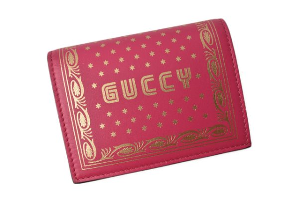 m2206 24 g 2 GUCCI Card Case Ophidia GG Supreme Leather Gold