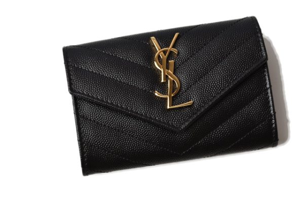 m2206 28 ysl 2 Saint Laurent Mini Wallet Card Case Monogram Envelope Black