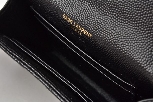 m2206 28 ysl 4 Saint Laurent Mini Wallet Card Case Monogram Envelope Black