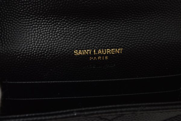 m2206 28 ysl 5 Saint Laurent Mini Wallet Card Case Monogram Envelope Black