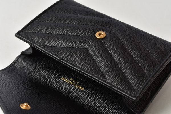 m2206 28 ysl 6 Saint Laurent Mini Wallet Card Case Monogram Envelope Black