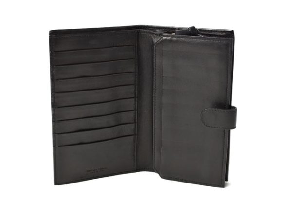 m2209 47 bv 7 Bottega Veneta Continental Wallet Intrecciato Wallet Black