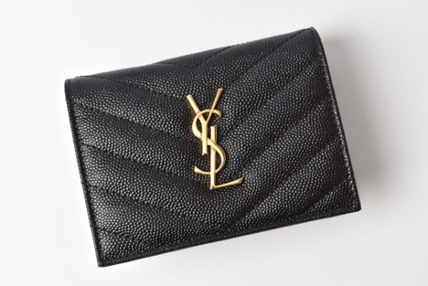 m2211 16 ysl 2 Saint Laurent Paris Mini Wallet Card Case Monogram Black