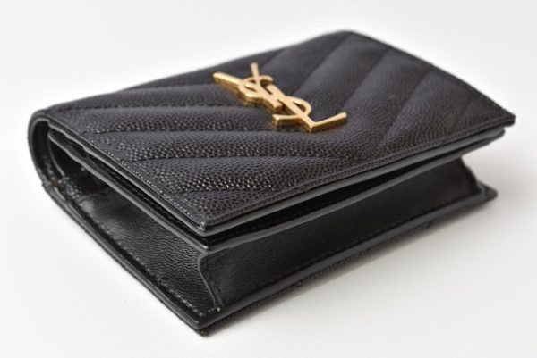 m2211 16 ysl 5 Saint Laurent Paris Mini Wallet Card Case Monogram Black