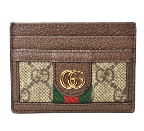 m2211 9 g 1 GUCCI Ophidia Card Case Canvas Beige