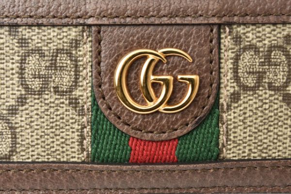 m2211 9 g 3 GUCCI Ophidia Card Case Canvas Beige