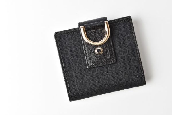 m221216 42 g 2 GUCCI Fold Wallet GG Canvas Black