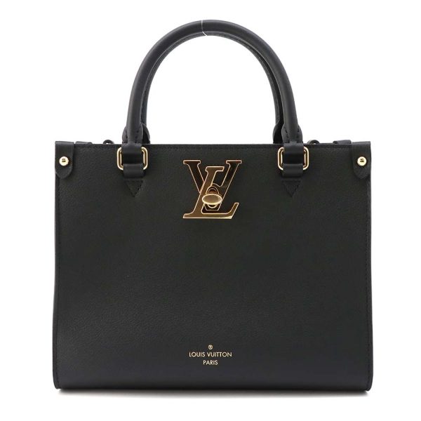 m22311 01 Louis Vuitton Lock Go 2way Handbag Black